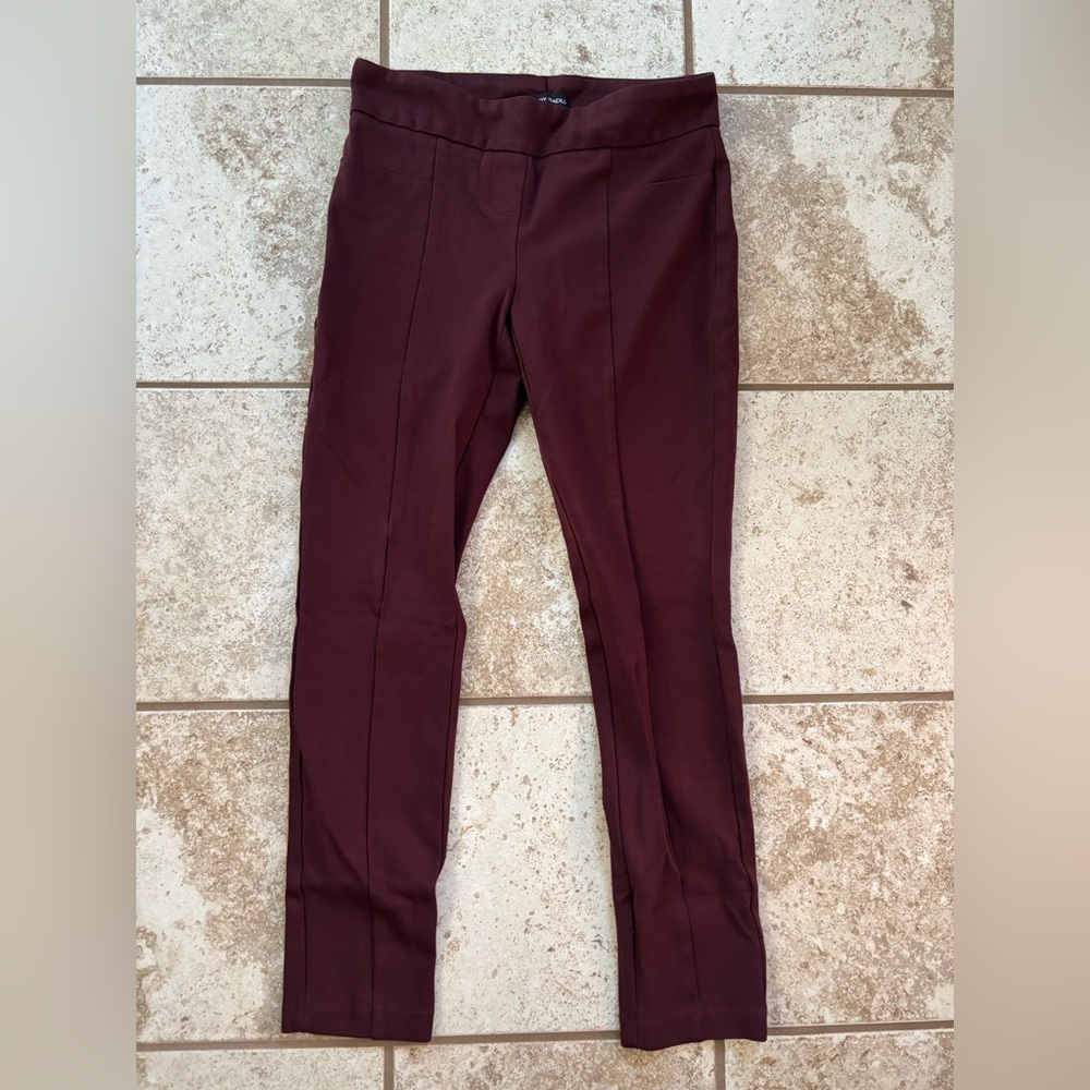 Hilary Radley Deep Burgundy Skinny Pants